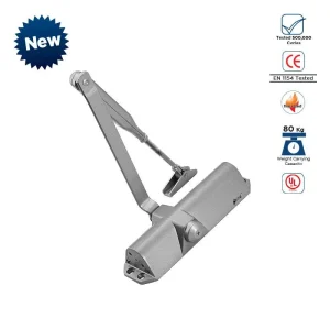 NSK-680-HO STD SILVER - HOLD OPEN OVERHEAD DOOR CLOSERS With SCISSOR ARM
